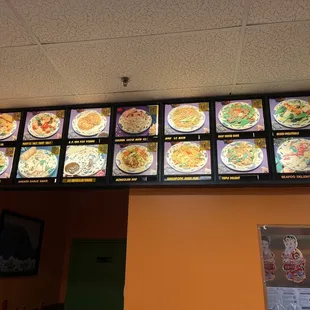 Menu with photos