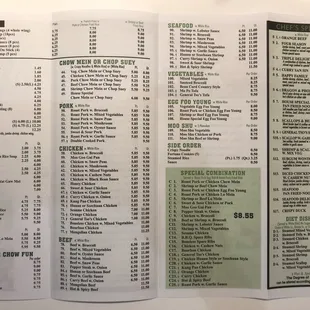 Menu - back