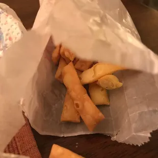 a bag of crackers and a bag of crackers