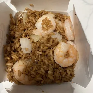 Shrimp Fried Rice- No Vegetables!!