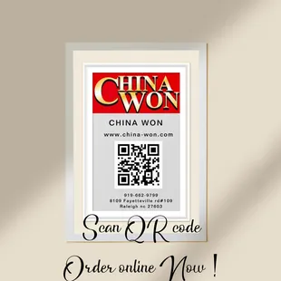 Scan QR code, order online Now!