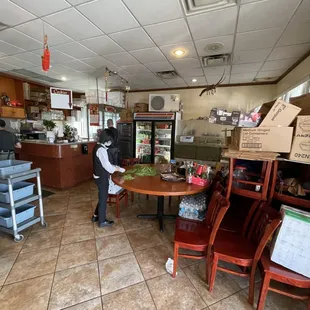 a man standing at a table