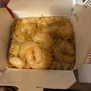 Shrimp fried rice. Tons of shrimp.