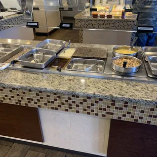 Empty trays at 10:30, 30 minutes after they open