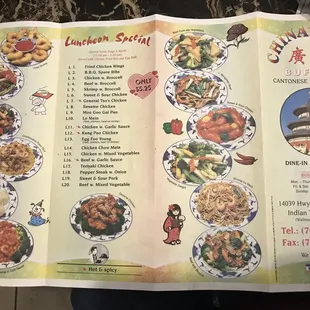 Full menu!