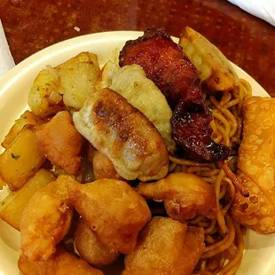 a plate of food on a table