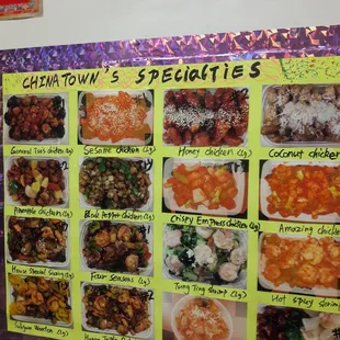 a variety of dishes