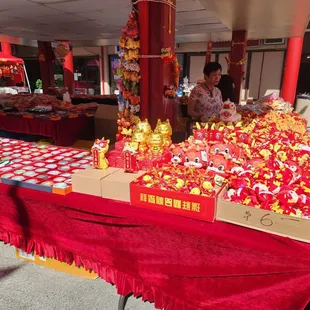 Getting set up for the festivities