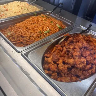 Chow Mein fried Rice and Orange Chicken