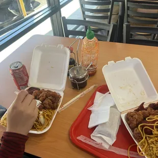 Two Combo B, with 2 Canned Soda, and 2 Egg Roll