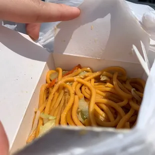 Chow mein not packed in