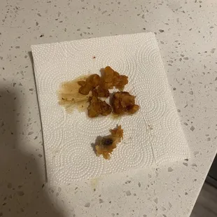 Piece of chicken, spit it out to see this travesty