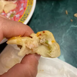 Thick cold undercooked dumpling