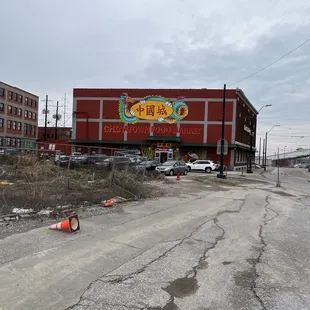 empty street in urban area