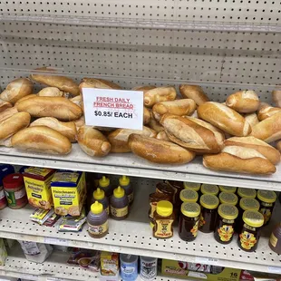 a variety of bagels on display
