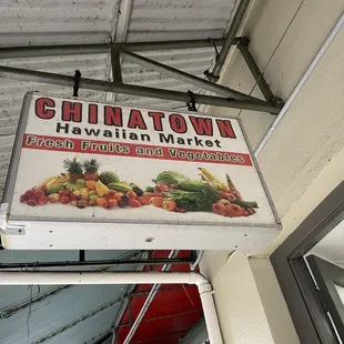 a sign for chinatown hawaiian market