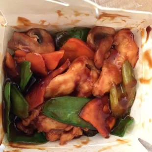 #28. Small Chicken Chop Suey w White Rice $4.25