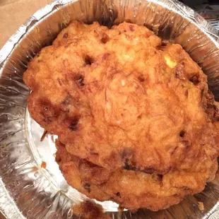 #51. Shrimp Egg Foo Young (3) w. White Rice and Gravy $7.95