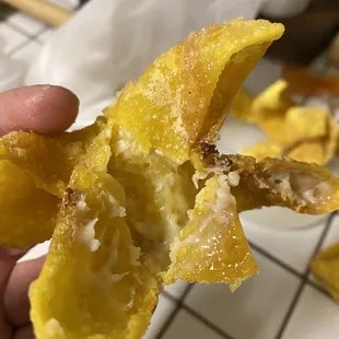 Crab Rangoon with nothing in it!