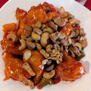 Sweet and Sour Chicken with Cashews