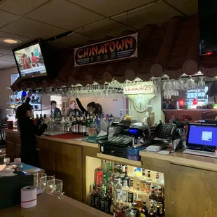 The bar.