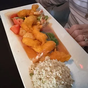 Sweet and sour shrimp