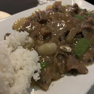 Beef with mushrooms
