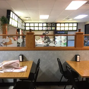 Eat in, menu, entryway.