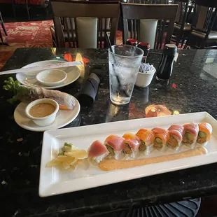 sprimp spring roll and Sunny Roll