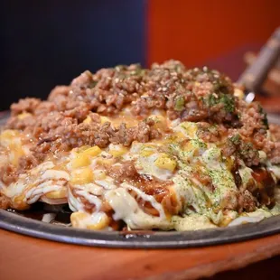 Corn Cheese mayo with ground pork