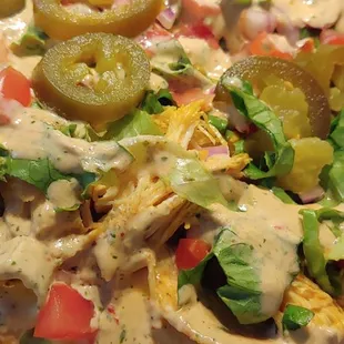 Loaded nachos with chicken