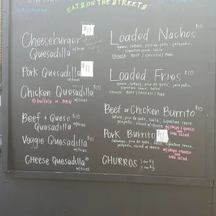 the menu