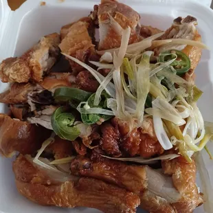Chinese fried whole chicken