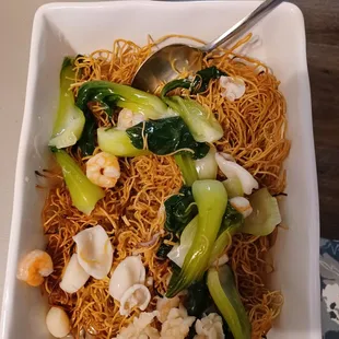 Seafood Supreme pan fried noodle, $9.95.