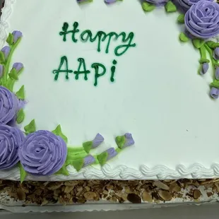 14 x 14 inch strawberry filled cake $50. They forgot to put the 2024 after the AAPI