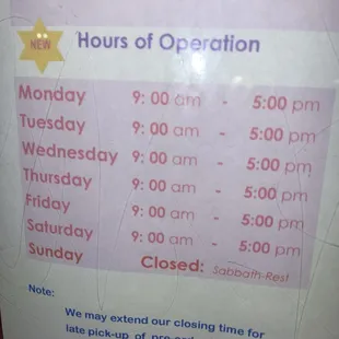 January 2024 Store hours  but may still be open if they don&apos;t run out of baked goods.