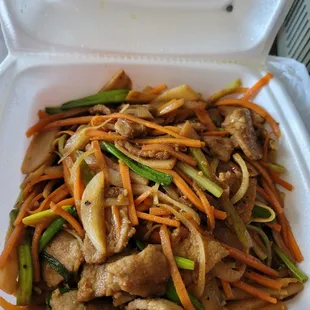 Mongolian beef:  i ordered extra spicy, yum wo goopy sauce.