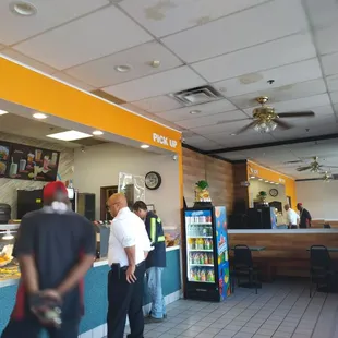 customers in a fast food restaurant