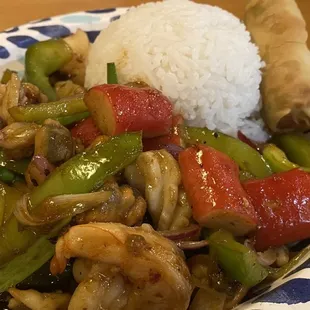 Lunch portion seafood combo