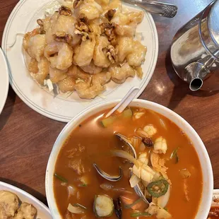 Honey Walnut Shrimp &amp; Jjamppong