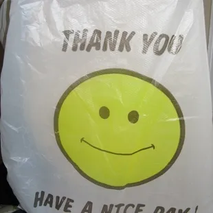 a thank you have a nice day bag