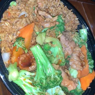a plate of food on a table