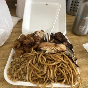 A typical example of the kind of portions you're getting in a two-item combo