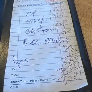 Broccoli chicken, broccoli mushroom, fried rice and crab puffs all for 67 bucks with two drinks !!! Deal !!