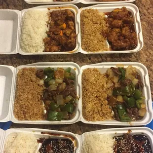 Pepper Steak, Orange Chicken, Teryaki Chicken always a favorite in our house. The service and food is always great at this restaurant.