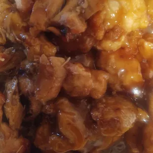 Bourbon Chicken and general Taos and orange chicken