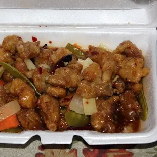 An order of General Tso&apos;s Chicken from Chinese Gourmet.