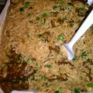 Beef fried rice bomb