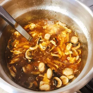 a pot of soup