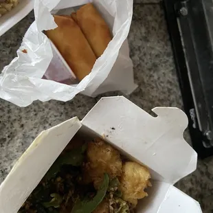 Egg Rolls &amp; calamari